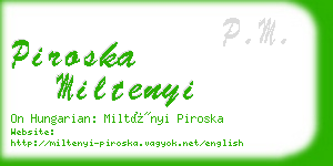 piroska miltenyi business card